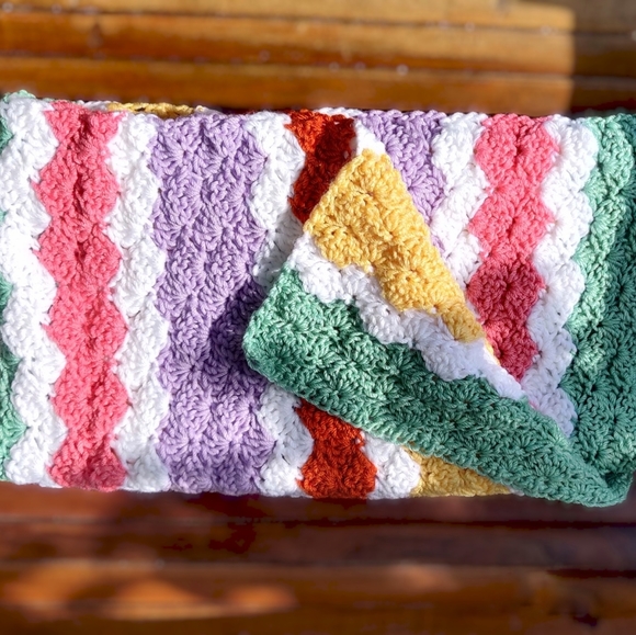 Handmade Crotchet Baby Blanket | Nursery | Baby Shower Gift | Newborn | Gift - Picture 2 of 3